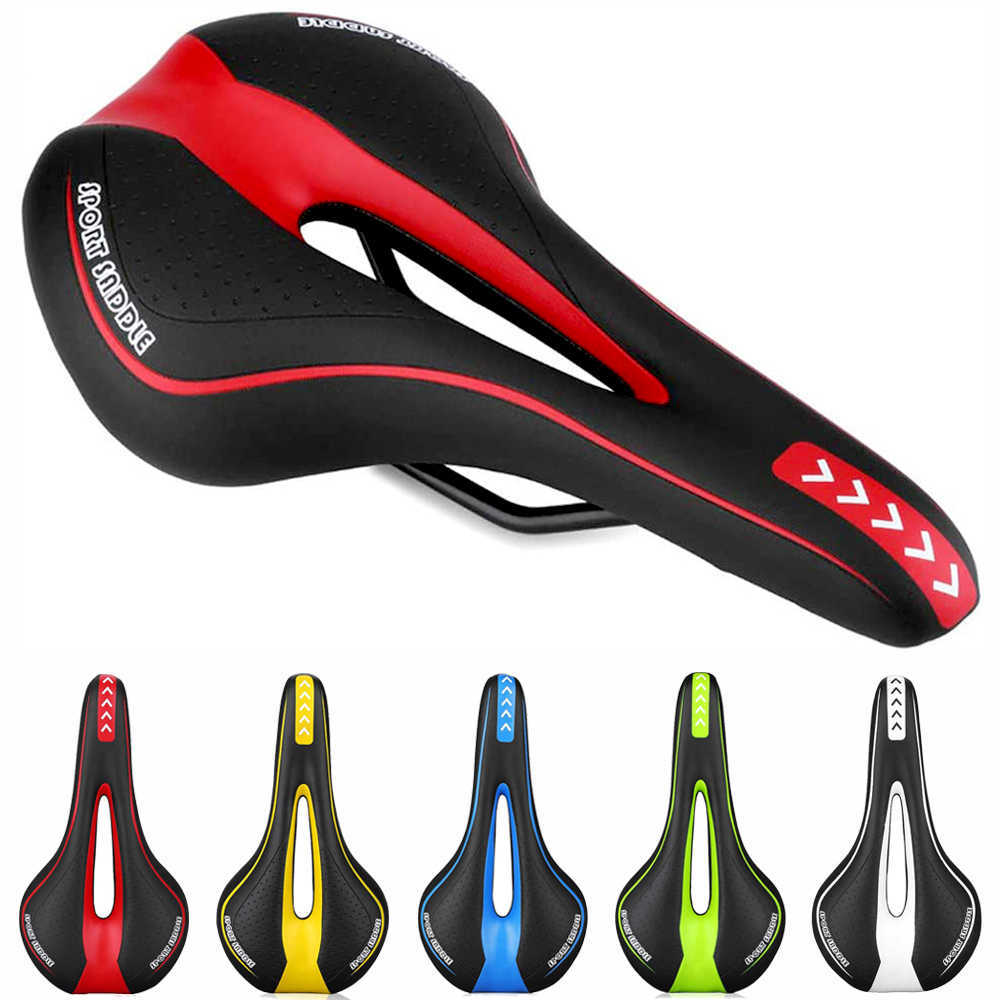 

s MTB Mountain Road Seat Comfortable Gel Bicycle Shockproof Cycling Cushion Exercise Bike Saddle for Men Women 0130