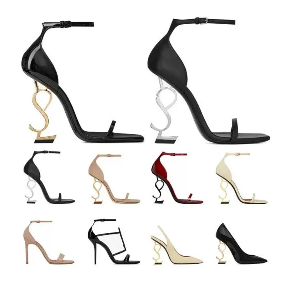 

Classics Women shoes heels Sandals fashion Beach Thick bottom Dress Shoe Alphabet lady Sandal Leather High heel lides 668