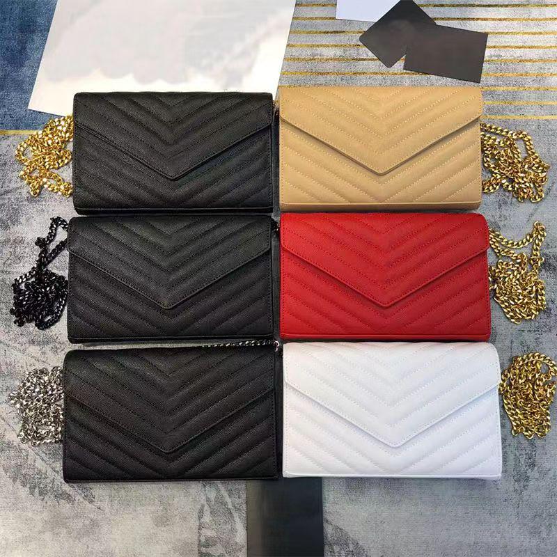 

Designer Bags fashion Genuine leather handbag chain messenger bag Luxury designer Purse crossbody shoulder women lady chains handbags gift Support wholesale, Gold logo gold chain - milk tea