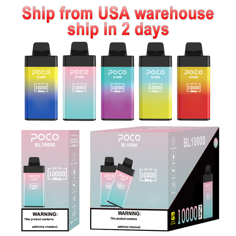 

Original e cigarette BL10000 Vape Disposable Prefilled 20ml Pod 10000 Puffs 650mah Mesh coil rechargeable disposbale vapes ship from America warehouse