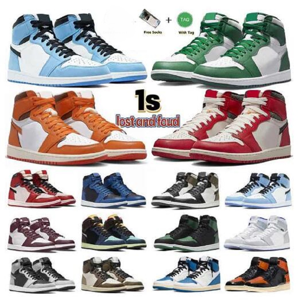 

Jumpman 1 Basketball shoes Men 1S University Blue Hyper Royal Patent Panda OG dark Mocha bred shadow UNC Smoke Grey Women Sports Sneakers trainers Eur 36-47, Color 23