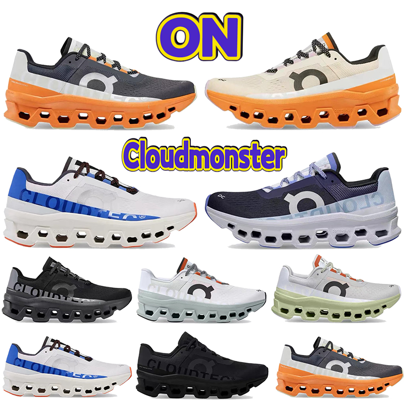 

Top On Cloudmonster casual shoes mens sneaker Frost Cobalt Eclipse Turmeric triple black white violet amber ginger ash green luxury men women designer sneakers, 03 triple black