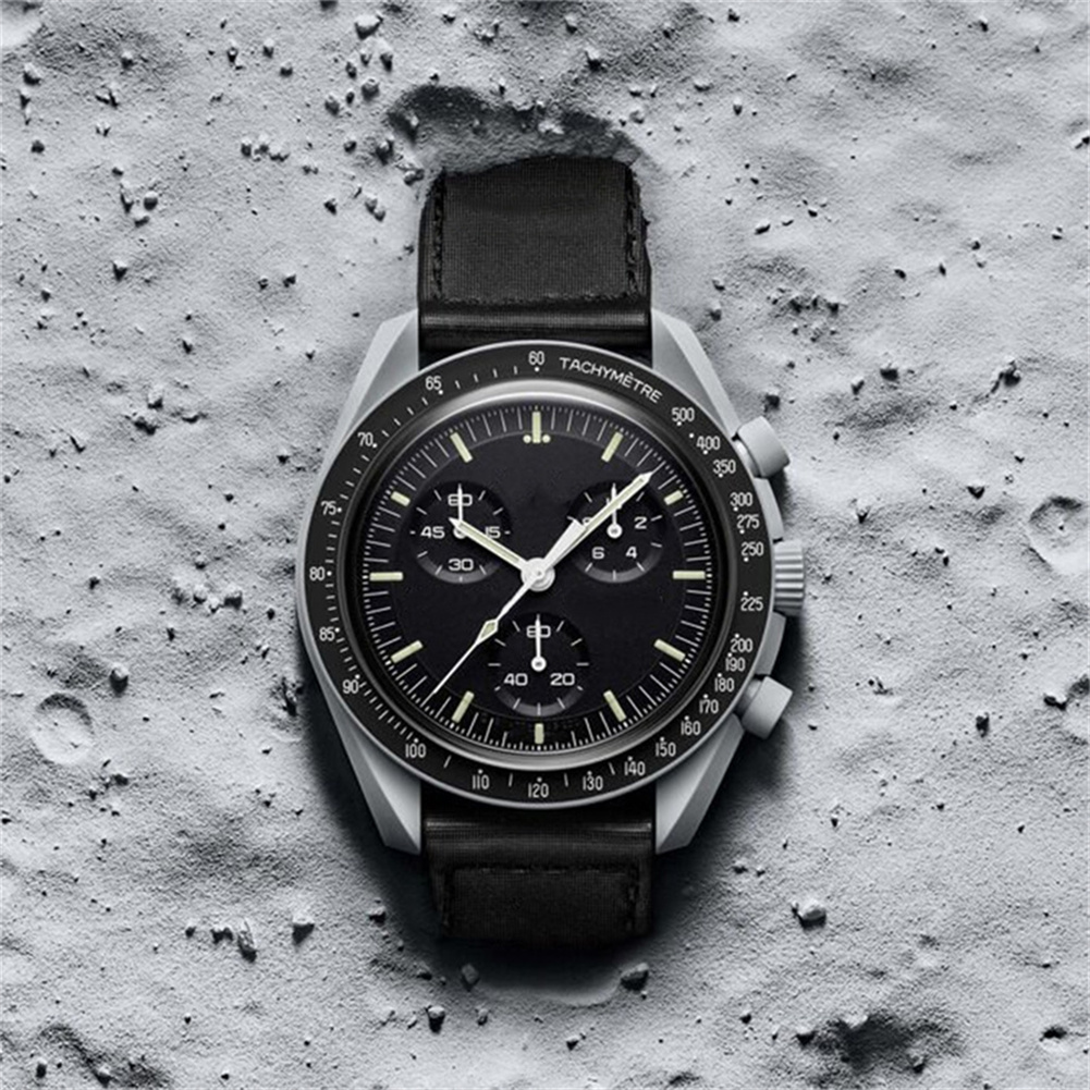 

Bioceramic Planet Mens Moon Watches Full Function Quarz Chronograph Watch Mission To Mercury 42mm Nylon Luxury Watch Limited Edition Master Wristwatches 2023, Al009