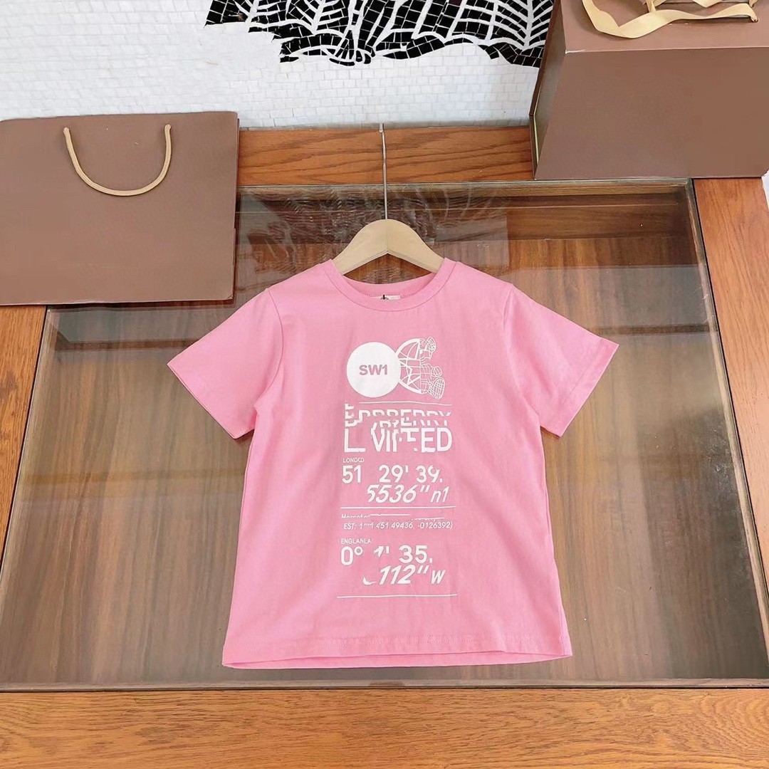 

luxurys kids t shirt baby clothes kid designer tshirt girl boy Short-Sleeve summer 100% cotton letters with tags pink white black