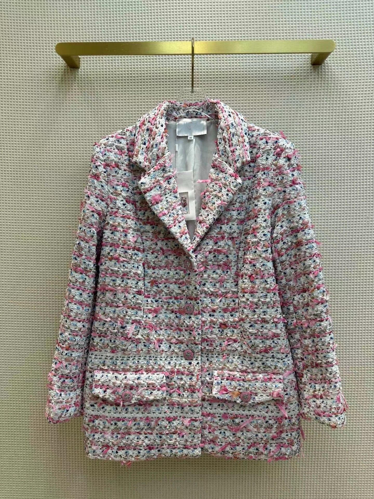Milan Runway Jackets 2023 New Spring Lapel Neck Long Sleeve Brand Same Style Coats Women's Designer Outerwear 0130-02