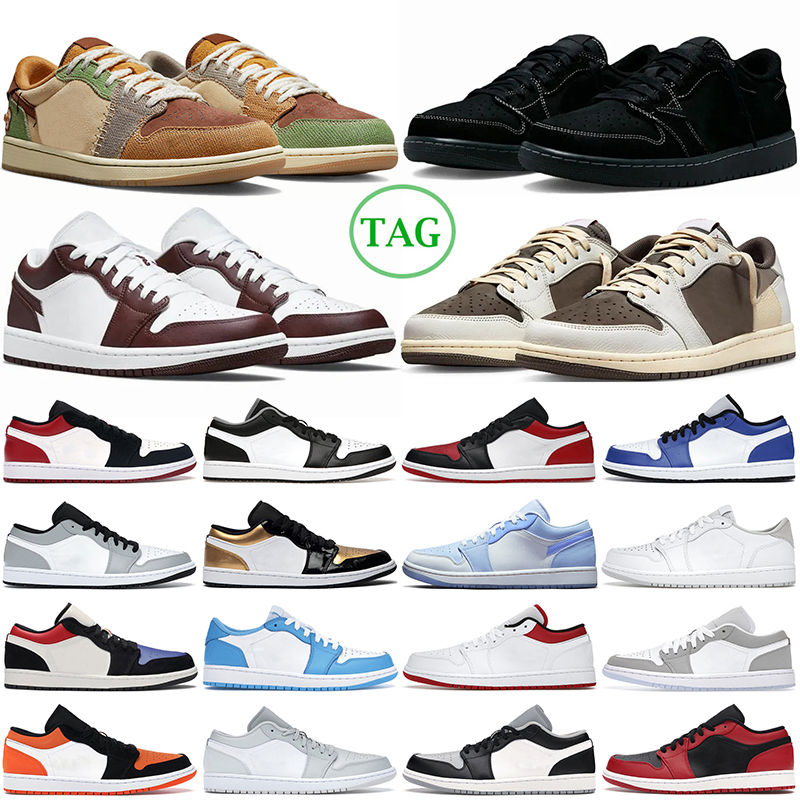 

jumpman 1 1s low basketball shoes lows Reverse Mocha Mochas Black Toe White Grey Cactus Jack Mighty Swooshers men women trainers outdoor sports sneakers discount, #21