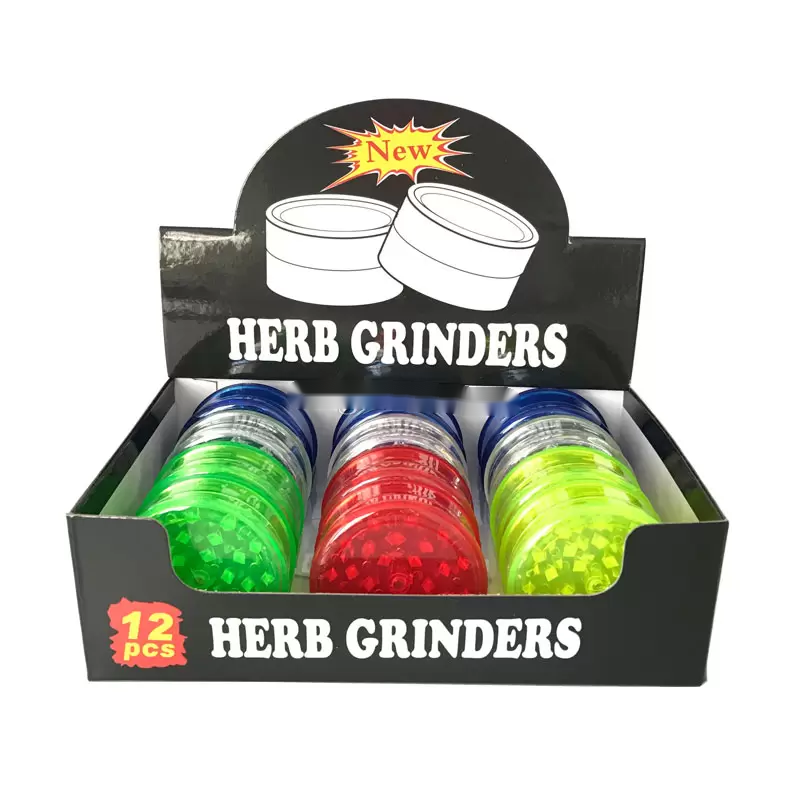 Smoke accessories herb grinder with 3layer 60mm plastic tobacco grinders for smoking pipes acrylic grinders smoke shop-image-838313535