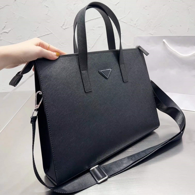 

mens designer bag Men Briefcase Shoulder Bags Lap Top handbag briefcases crossbody bags luxury cross body handbags Triangle 5A Quality, Nylon black(38*28cm) l0g0