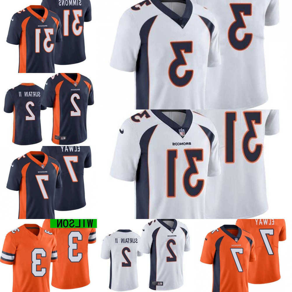 

2023 Football Jerseys Denver''Broncos''men women youth 3 Russell Wilson 2 Patrick Surtain II 14 Courtland Sutton 7 John Elway 31 Justin Simmons Football Jerseys, Color