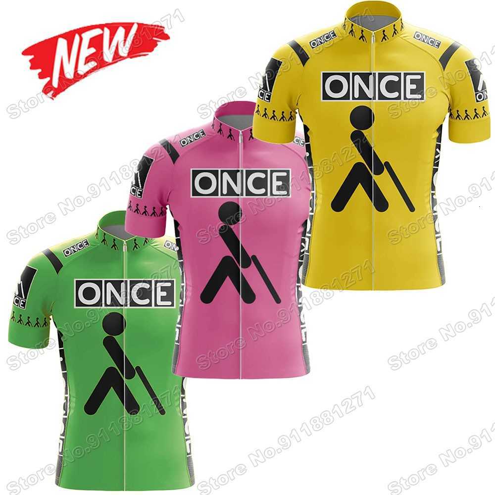 2021 Maillot Retro Once Team Cycling Jersey Short Sleeve Summer Cycling Clothing Road Bike Shirt Bicycle Tops MTB Wear Uniform-image-838286830