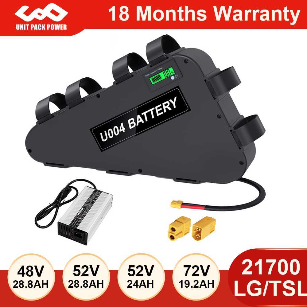 

21700 eBike Battery 72V 52V 24Ah 19.2Ah U004 Battery for Powerful 2300W 1500W 1000W 750W 500W Bafang Voilamart AW Ancheer Motor