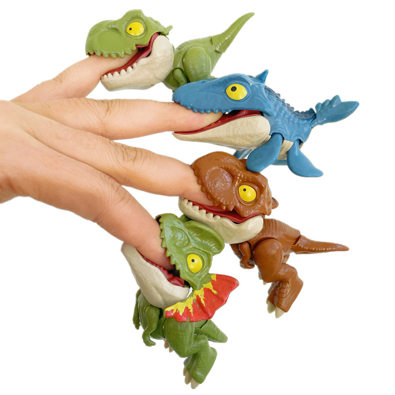 Cartoon Dinosaur Model Toy Bite Finger Simulation Dinosaurs Prank Trick Funny Toys Multi Joints Flexible Movable Action Tyrannosaurus Rex Models-image-755849280