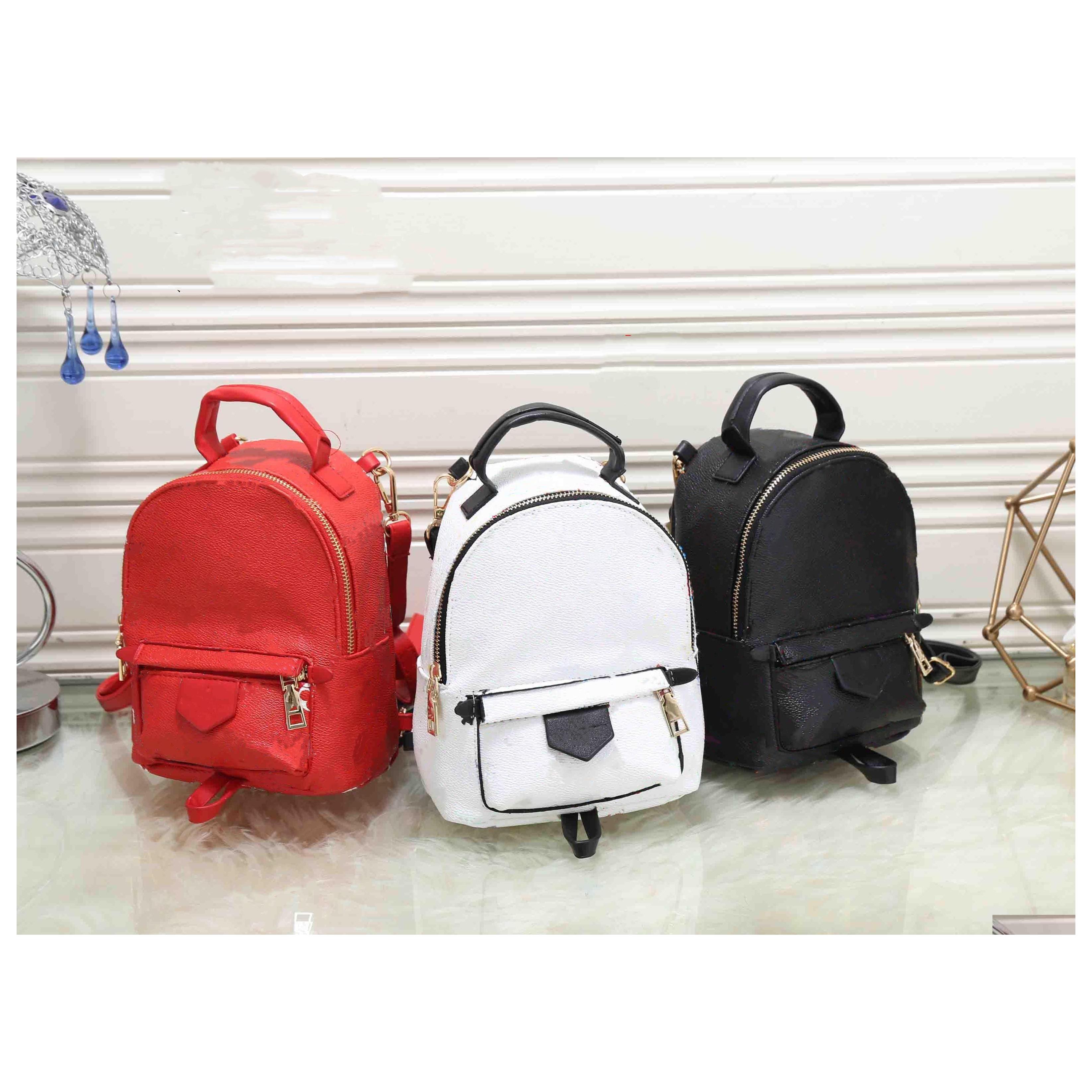 

Evening Bags Womens Fashion Luxury Designer Backpacks Leather School Backpack Women Children Back Pack Travel Outdoor Bag Duffel Lag Dhlpn, Black flower