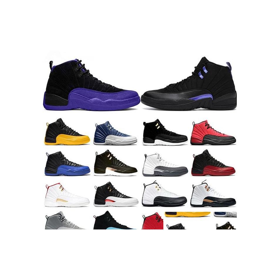 

Other Shoes Jumpman 12 12S Men Basketball Dark Concord Reverse Flu Game Indigo University Gold Mens Trainers Sports Sneakers Runners Dh4Ka
