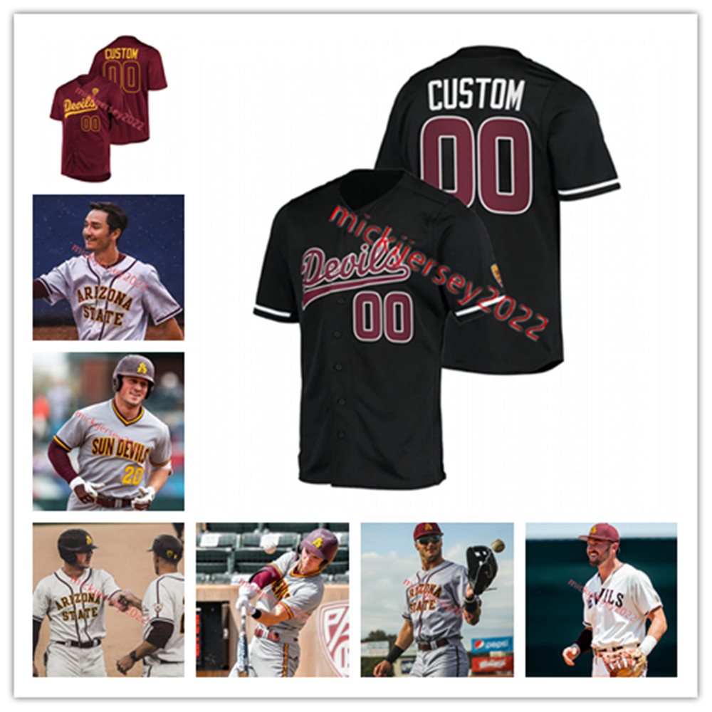 

Custom Stitched Arizona State Sun Devils Baseball Jersey Mens Ian Kinsler Barry Bonds Dustin Pedroia Jason Kipnis Andre Ethier Reggie Jackson Arizona State Jerseys, Maroon devils