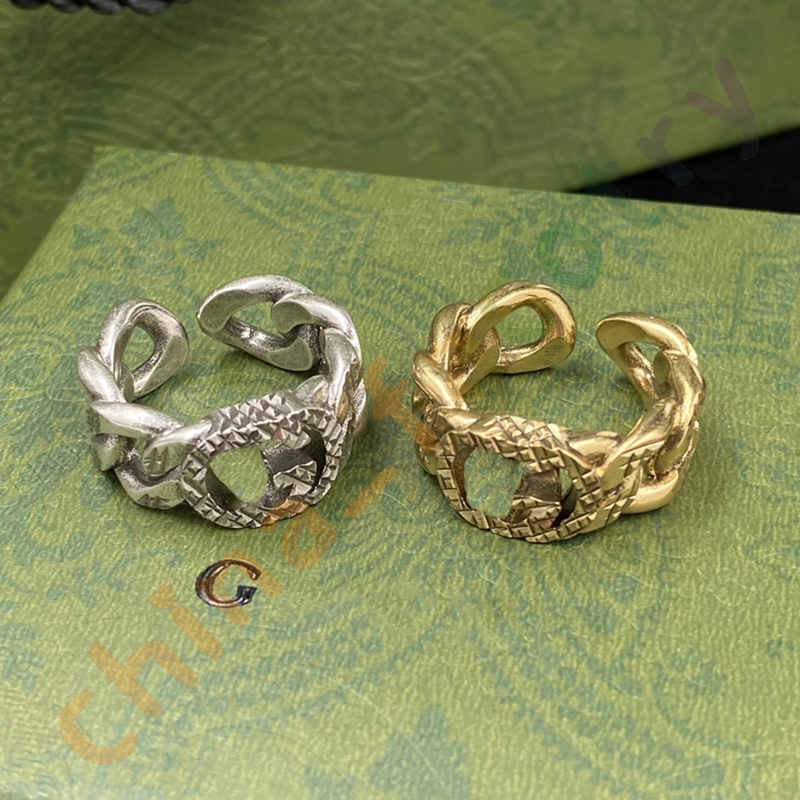 

Luxurys Designers Rings Fashion Men Women Letter Vintage adjustable opening ring Lovers Jewelry Ring