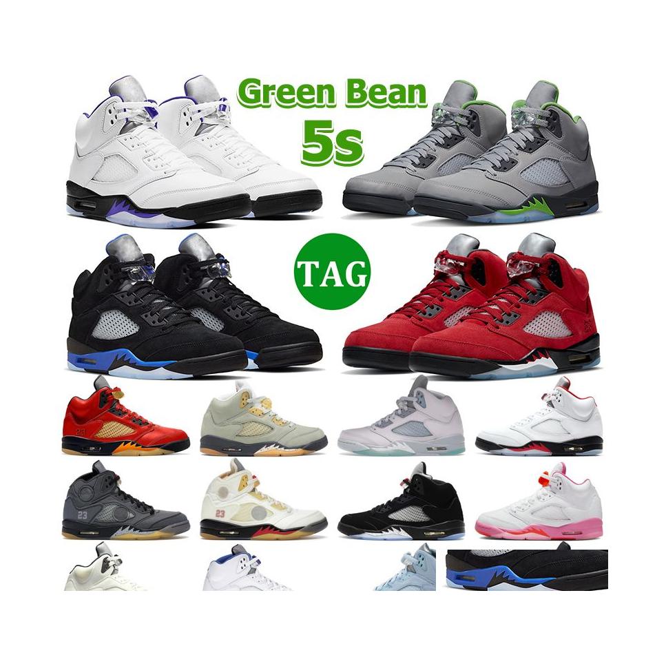 

Other Shoes 2023 Jumpman 5 Men Basketball Green Bean Racer Blue Dark Concord Raging Bl Red Jade Moonlight Fire Mens Trainers Sports Dh7Pv