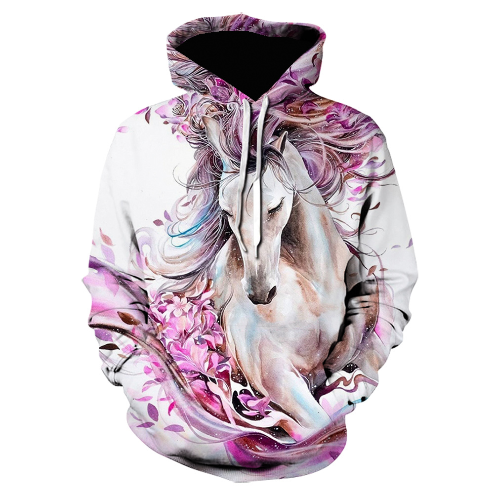 

Mens Hoodies Sweatshirts Sweatshirt Kids Boy Girl Unisex Hoodies 3D Printed Brown Horse Animal Pattern Pullover Fashion Casual Men Women Hoodie 230113, Jt258
