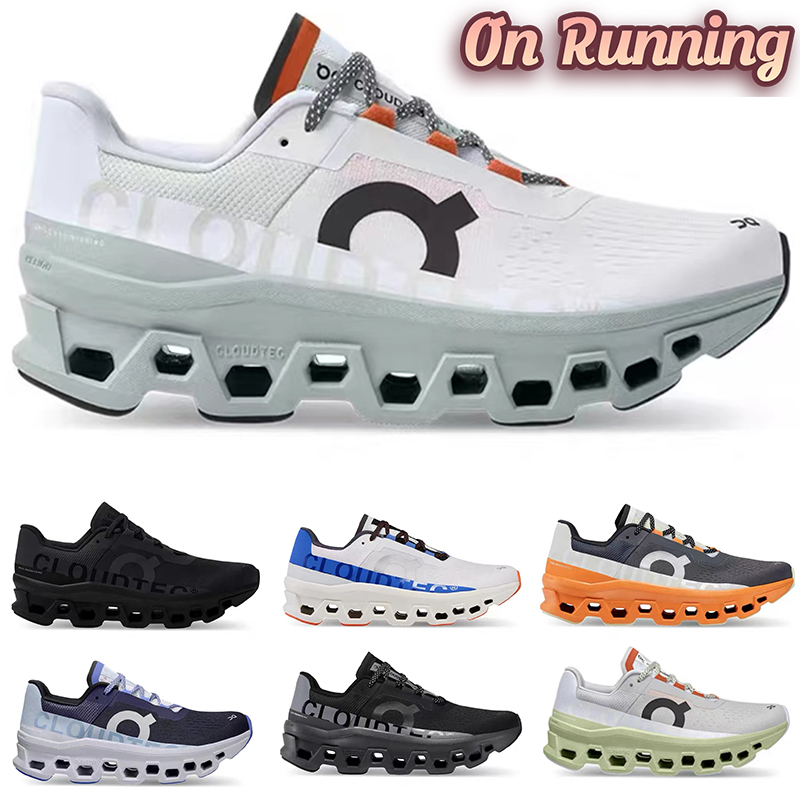 

2023 On Running Shoes Cloudmonster mens sneaker Frost Surf triple black white violet amber ginger ash green Frost Cobalt Designer men women Sports Sneakers Trainers, 8# amber ginger