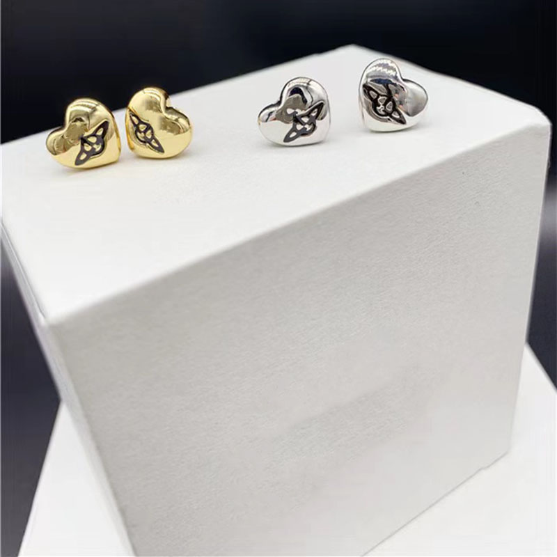 

Brand Designer hoop Classic Style saturn Stud earrings aretes Ladies Fashion Simple Jewelry Retro Ear studs