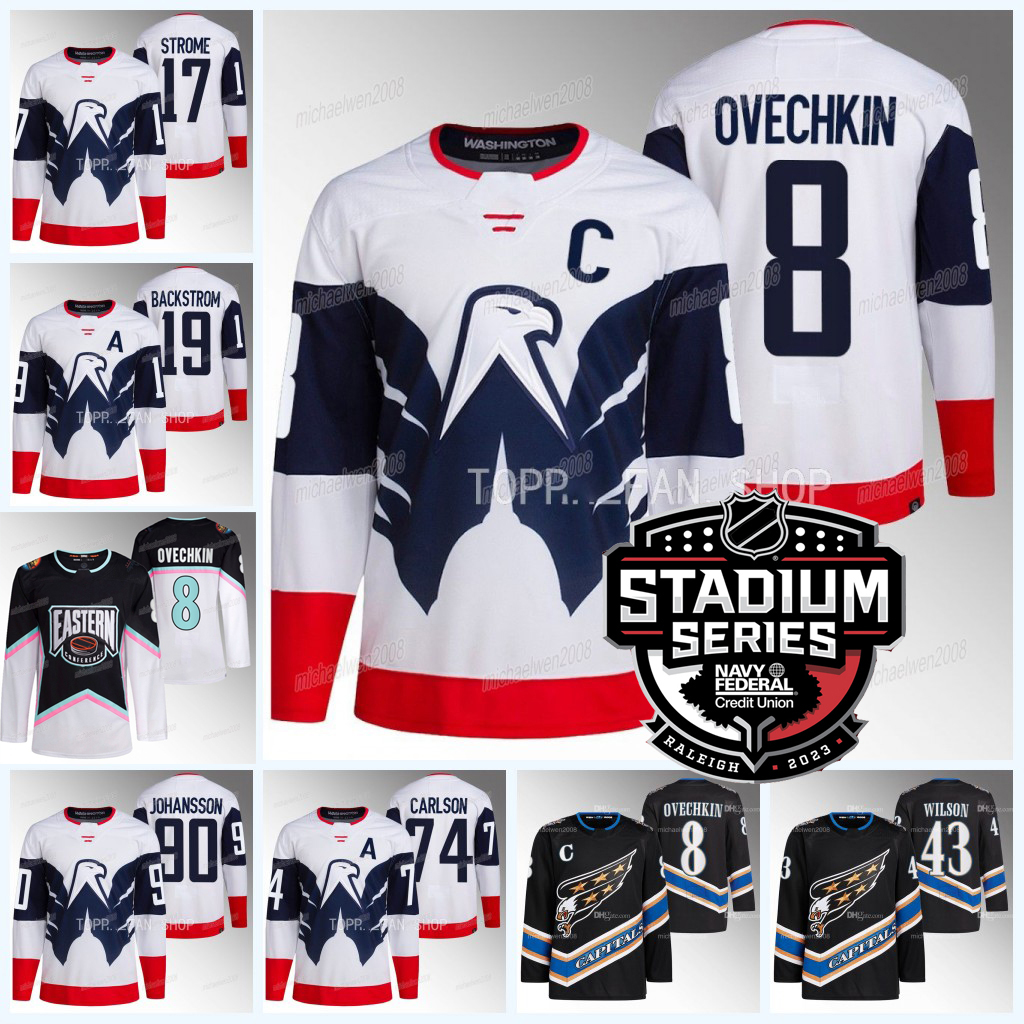 

Washington 8 Alex Ovechkin Capitals 2023 Stadium Series Jersey T.J. Oshie Marcus Johansson Nicklas Backstrom Darcy Kuemper John Carlson Tom Wilson Evgeny Kuznetsov, 2023 all star