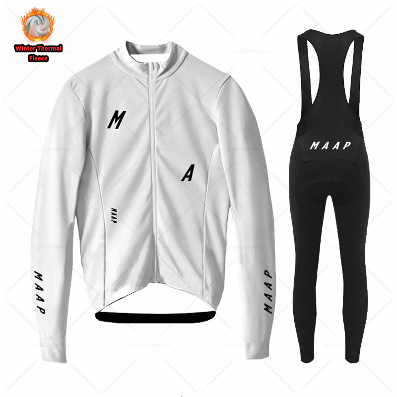 

Cycling Jersey Sets MAAP Winter Set Thermal Fleece Clothing Road Bike shirt MTB uniform Ropa Ciclismo Long Sleeves 230130, 14