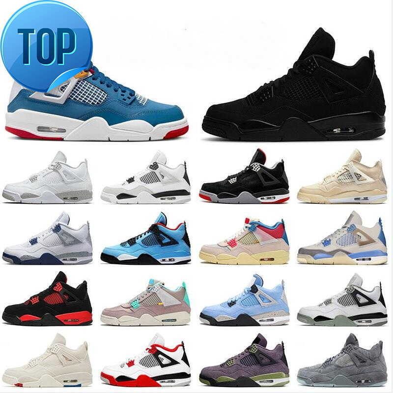

topJumpman Grade school 4S Messy Room Basketball Shoes for sale Jorden 4 Black Cat kids Midnight Navy Seafoam Red White Oreo Bred Trainers, 23