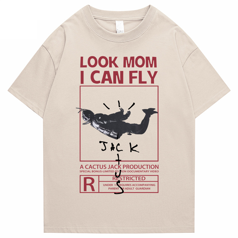 

Men' T-Shirts Fashion Hip Hop T Shirt Men Women ASTROWORLD Harajuku YOU WERE HERE Letter Print Tees Tops 230131, Khaki 2