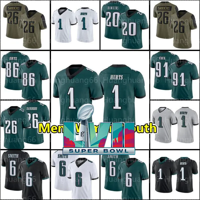 

Custom Jersey Philadelphia''Eagles''Men Youth 6 DeVonta Smith Football 1 Jalen Hurts 91 Cox Jeffery 2 Darius Slay JR 26 Miles Sander''Super'', As