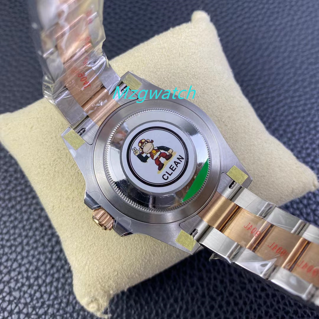 

Clean Men's watch machinery Cal.3186 movement 40MM 904 l stainless steel Ceramic ring mouth Platinum scale filled Super waterproof Sapphire glass, As shown