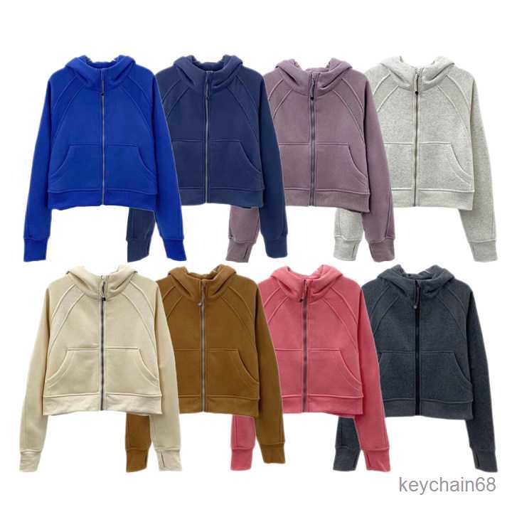 

Lulus Women's Hoodies Sweatshirts Women Brushed Full Zip Hoodie Jacket Lu-98 Sportswear Outfits Hooded Workout Track Running Gym Coat