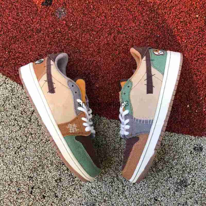 

2023 Authentic 1s Low OG Voodoo Basketball Shoes Zion Williamson Flax Muslin Fauna Brown Oil Green Sesame Moon Fossil Men Women Sports, Box fees