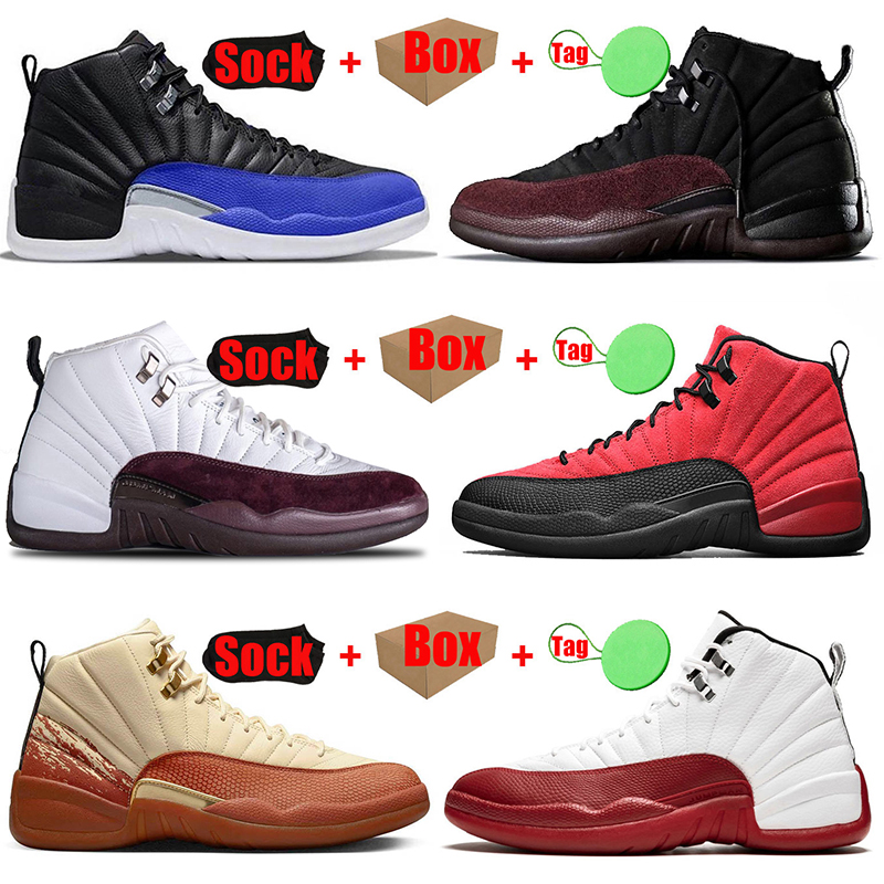 

With Box Jumpman 12 Basketball Shoes Jordens A Ma Maniere Cherry 12s Eastside Golf 25 Years in China Cherry Floral Stealth Playoffs Black Taxi Mens Trainers Sneakers, 21