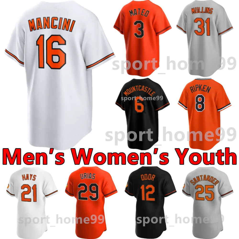 

CUSTOM 2022 Custom Orioles 31 Cedric Mullins Jersey 6 Ryan Mountcastle 25 Anthony Santander 3 Jorge Mateo 21 Austin Hays 12 Rougned Odor 16, Color 10