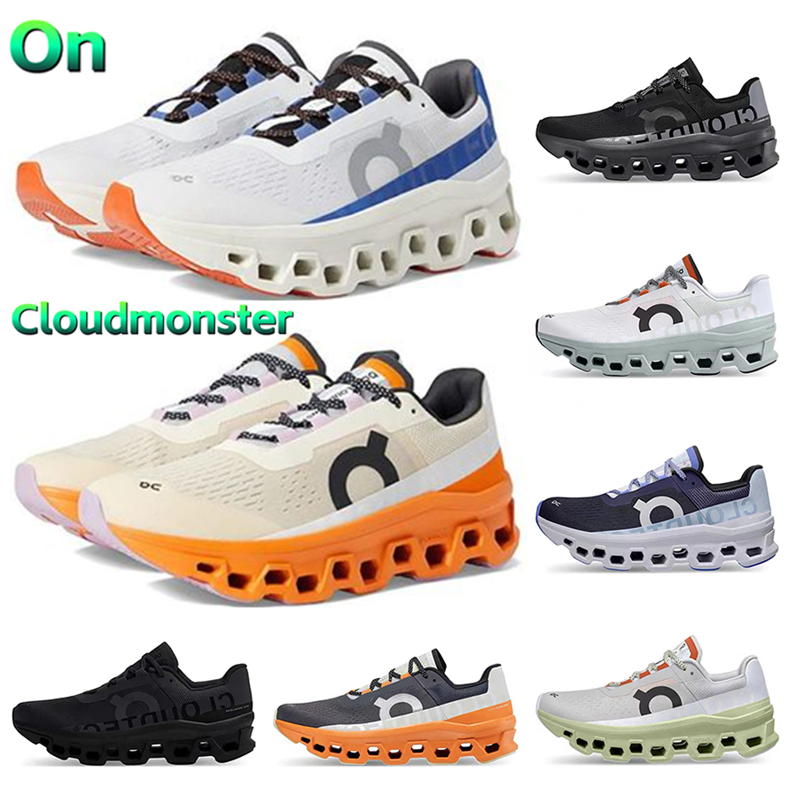 

2023 On Cloudmonster men women Running Shoes Frost Surf triple black triple black ash green Frost Cobalt lumos black amber ginger trend sports trainers sneakers, 05 frost cobalt