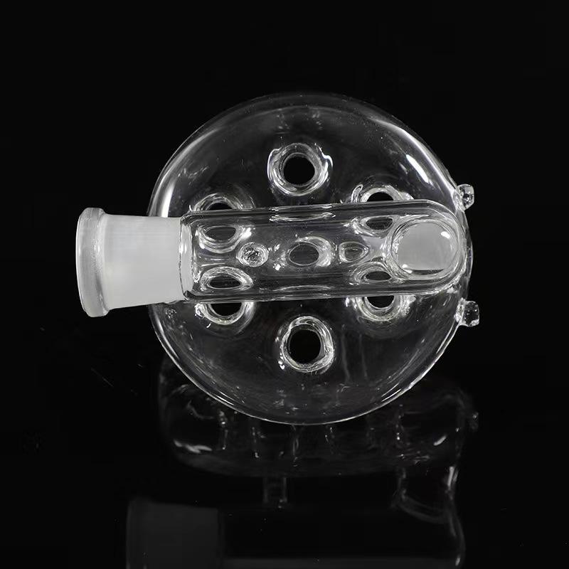 

Hookahs Black Leaf Swiss Cheese Perc Precooler with 90 Degree Joint Ash Catchers Precoolers