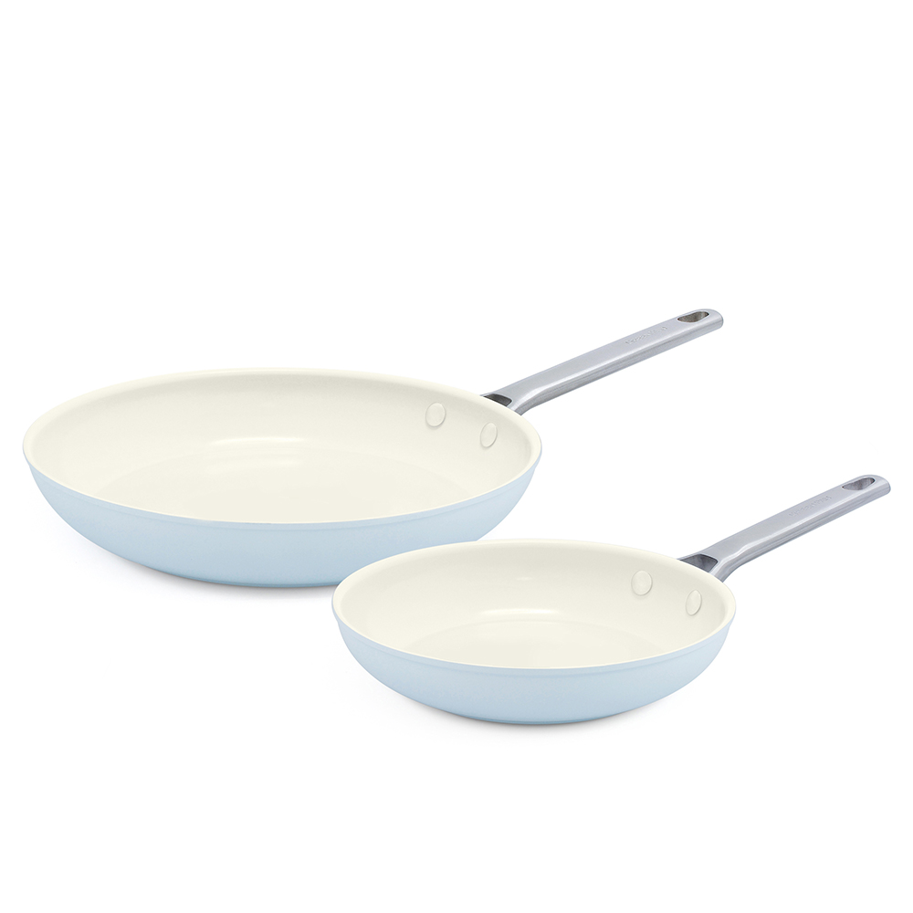

GreenPan Padova Ceramic Non-Stick 2-Piece Open Frypan Set 8 and 10-Inch Light Blue