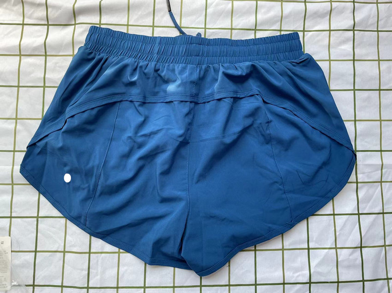 

LL-0160 Womens Yoga Outfit High Waist Shorts Exercise Short Pants Fitness Wear Girls Running Elastic Trainer Adult Pants Sportswear With Lining Fast Dry, White