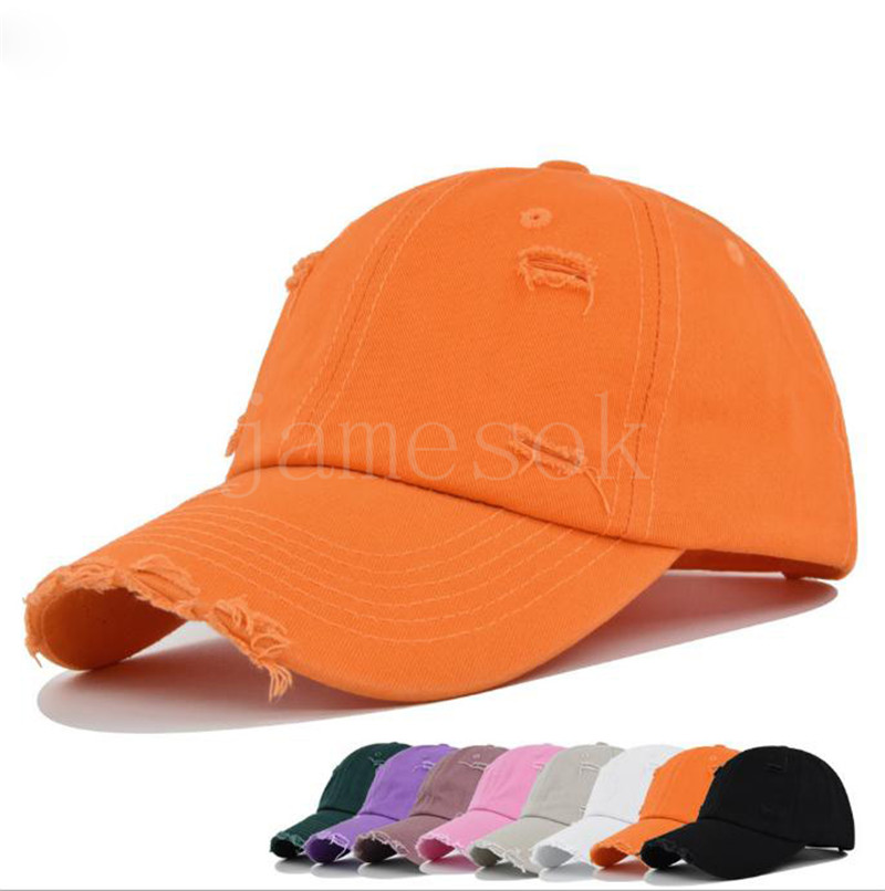 

Wholesales Custom Logo Blank Plain Cheap Dad Ripped Worn-out Unstructured Distressed Washed Baseball Caps Hats DF013, Multi