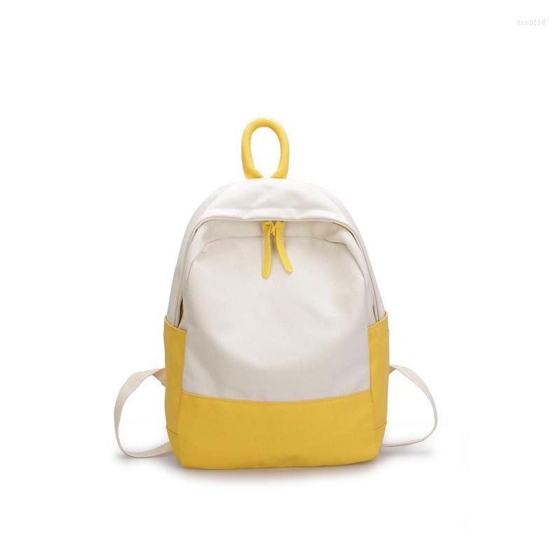 

School Bags RanHuang 2023 Women's Casual Canvas Backpack For Teenage Girls Travel Yellow Mochila Feminina, Blue