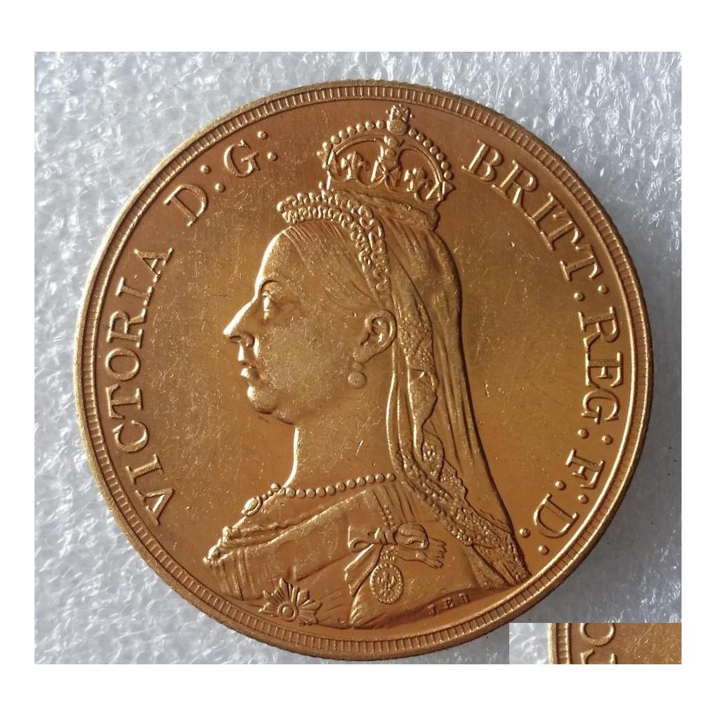 

Arts And Crafts England Uk 1887 One Crown Queen Victoria Gold Copy Coin Promotion Factory Price Nice Home Accessories Sier Coins Dro Dhfzl