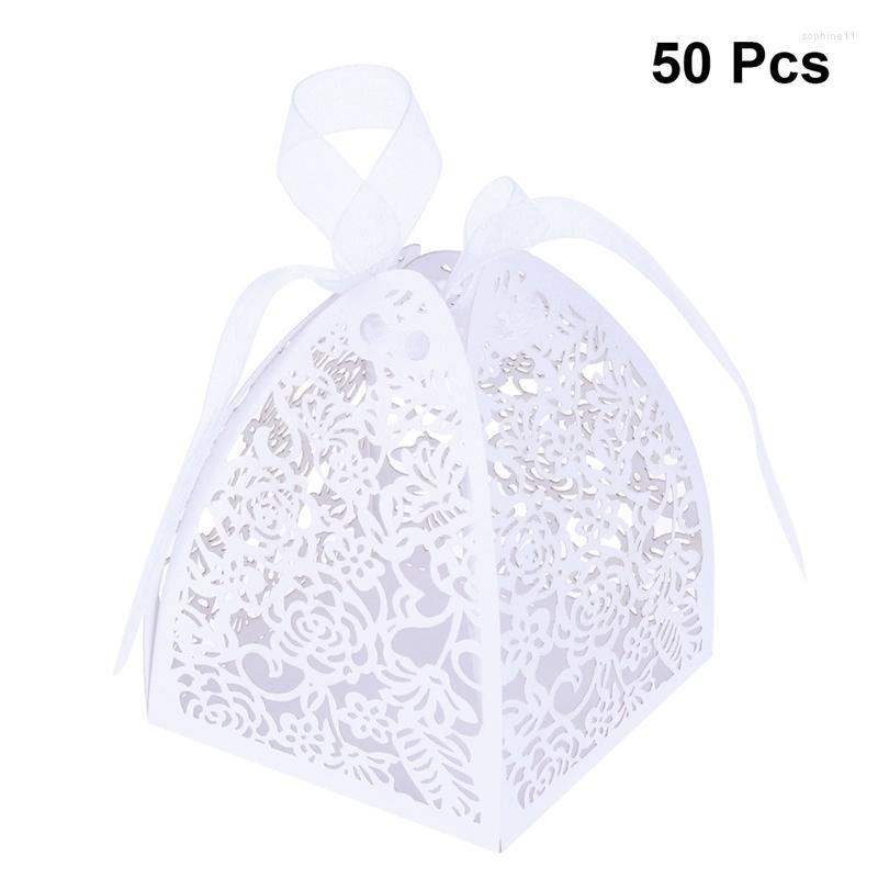 

Gift Wrap 50Pcs Laser Cut Flower Wedding Candy Box For Guest Favors And Gifts Christmas Birthday