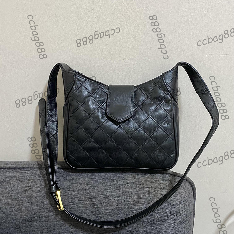 

Womens Vinatge Calfskin Hobo Black Croissant Bags Genuine Leather Adjustable Shoulder Strap Crossbody Shoulder Handbags Luxury Designer Outdoor Purse 22X20X6CM, Box