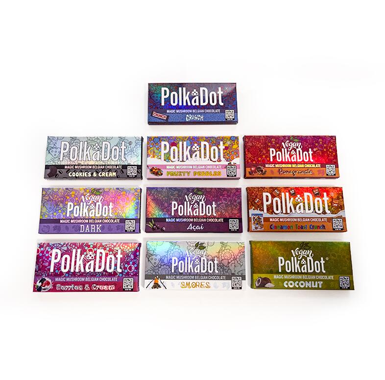

Polkadot Chocolate Bar Box Magic Mushrooms 4G POLKA DOT Chocolate Bars Packaging Boxes 14 Flavors
