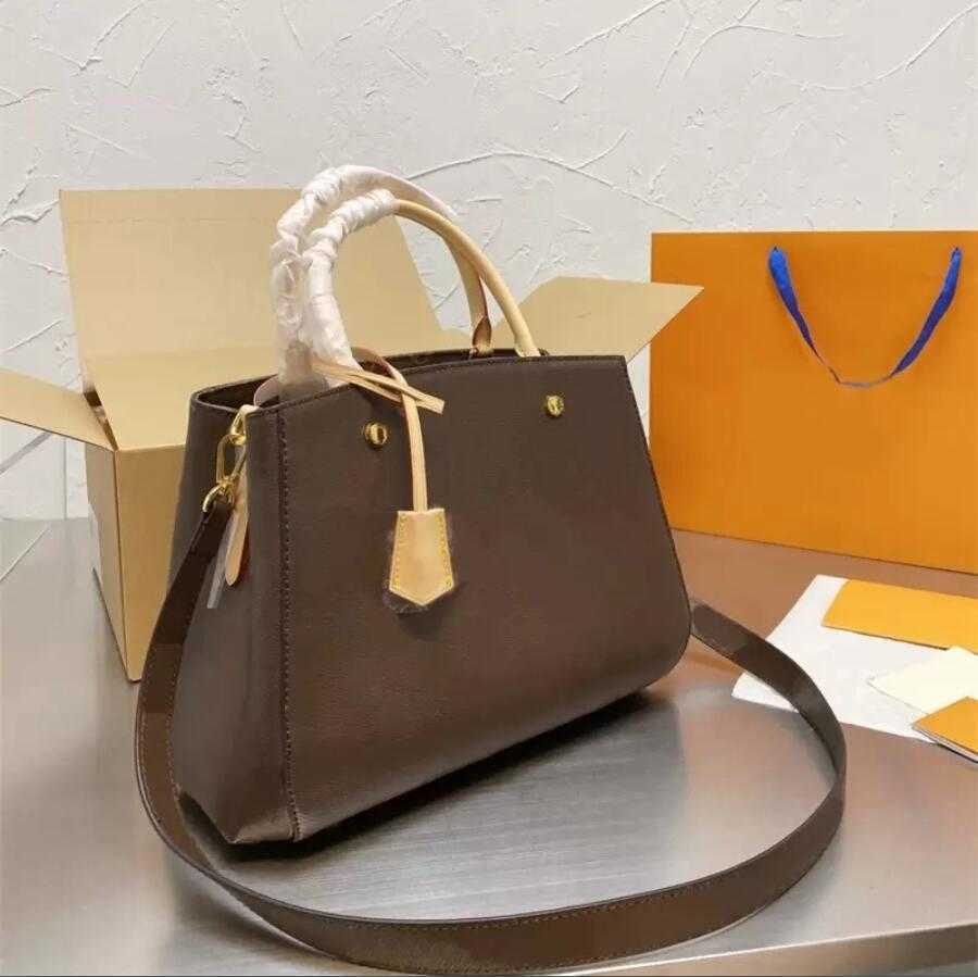 

Top quality designer handbgs women leather embossing shoulder bags luxury brown handbag purse womens messenger crossbody Bags M41053, Black embossed