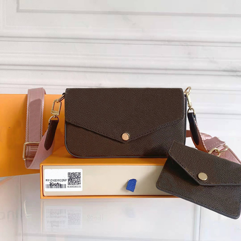 

Designer Monogram Shoulder Bags Woman Handbags Code number inside leather Women Bags fashion include Coin Purse and Cluthbag, Pink