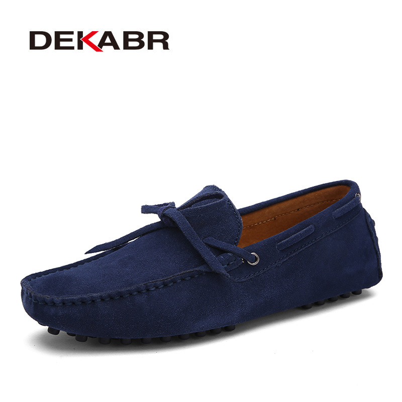 

Dress Shoes DEKABR Genuine Leather Men Casual Luxury Brand Mens Loafers Moccasins Breathable Slip on Black Driving Size 3549 230130, 01 navy