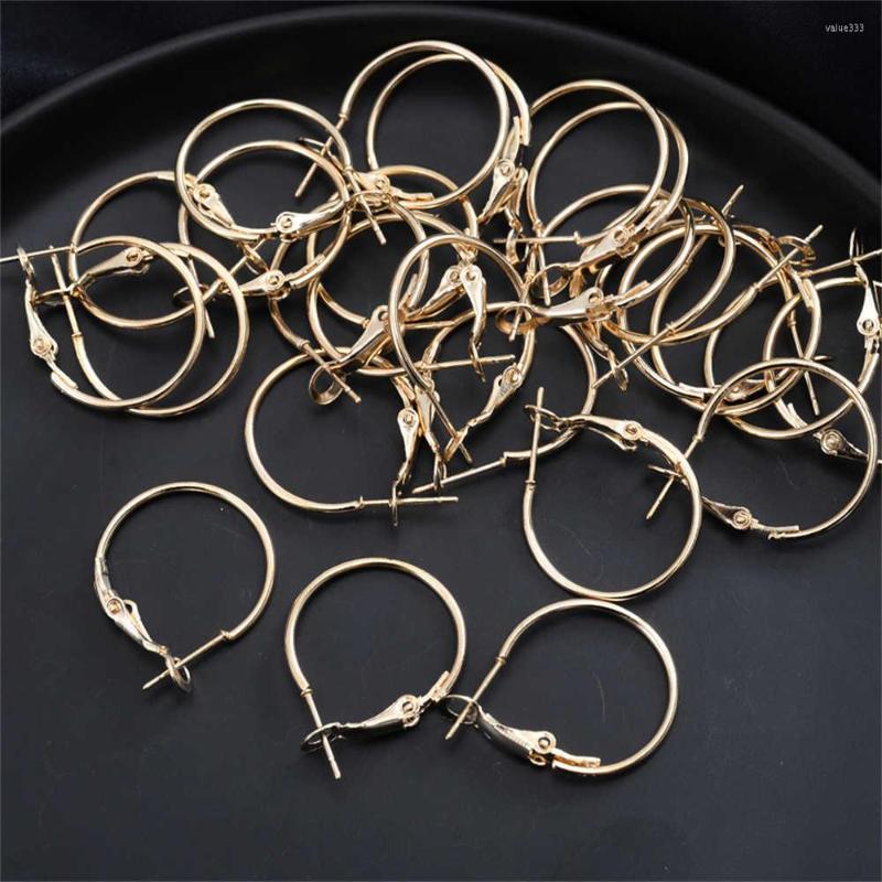 

Hoop Earrings 30Pcs Alloy Hook Wires Round Loop Circle Settings Earwire Lever Back Earring Blank Base Findings For Jewelry Making