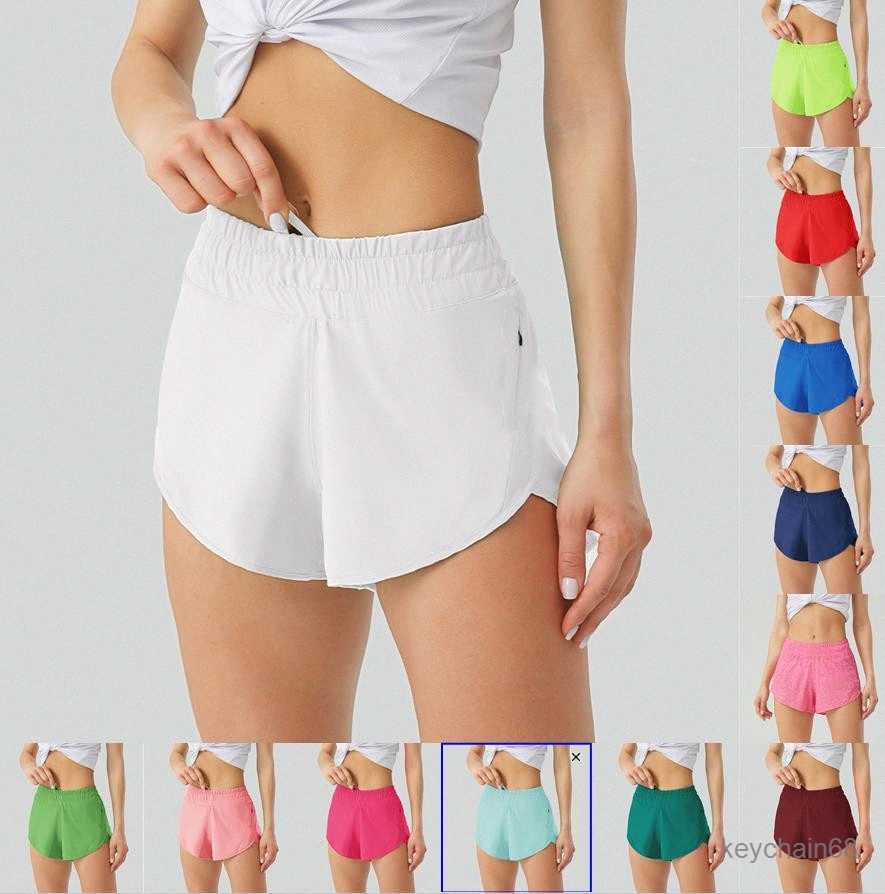 

Lulus Designer Womens Shorts Lu Yoga Fit Zipper Pocket High Rise Quick Dry Women Train Lululemens Short Loose Style Breathable
