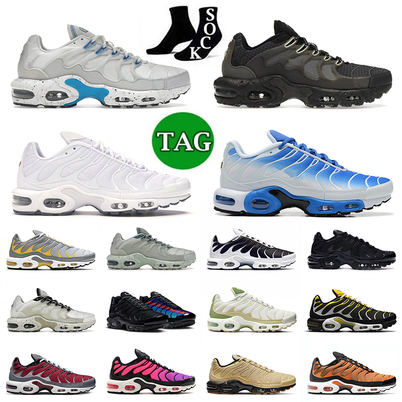 

Mens Tn Plus Running Shoes Sports Tns SE Size 12 Trainers Terrascape UNC Vibes Triple Black White Blue Grey Yellow Unity Oreo Gold Bullet Sneakers Men Women Jogging, A37 40-46